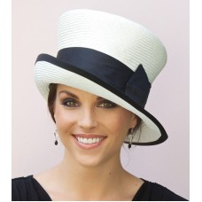 Wedding hat  Church Hat Mujer&apos;s Black & White Hat Mad Hatter Cloche tailored hat  eb-77243333